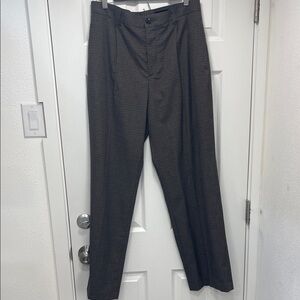 H&M Women's Brown Checkered Slacks